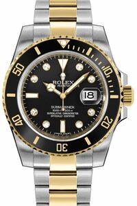 Rolex Submariner Men's Watch Diamond Dial 116613LN-0003