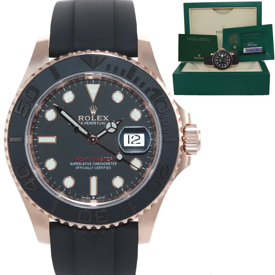 main_34cde511-9906-4018-9ce1-fca509ff581e 2021 NEW PAPERS Rolex Yacht-Master 126655 Everose 40mm Oysterflex Watch Box - Image 1