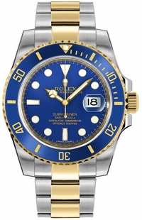 Submariner Date Two Tone Blue Dial Men's Watch 116613LB-0005